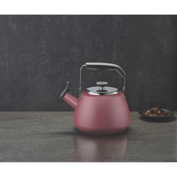 Maritime Red Stainless Steel Stovetop Kettle 